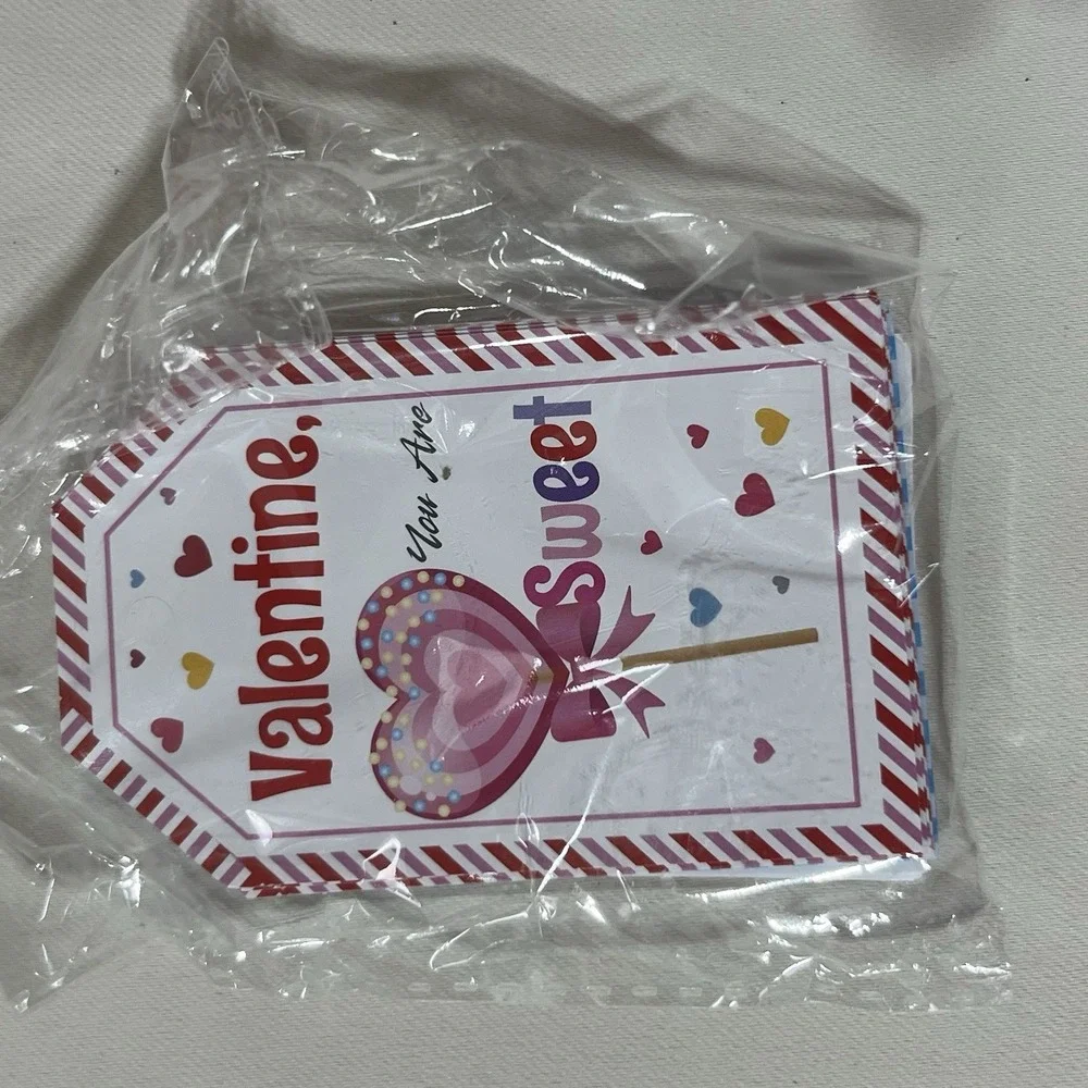 Teacher Valentine Classroom Party Supply Lot 24 Sets Glasses Pencil Eraser Ribbo